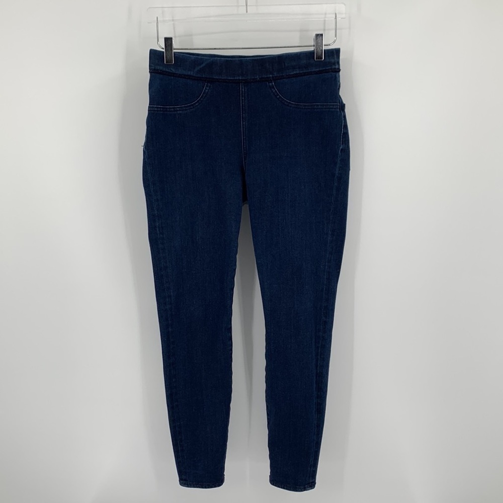 Madewell Anywhere jeans denim jeggings stretch skinny blue dark wash ankle 30